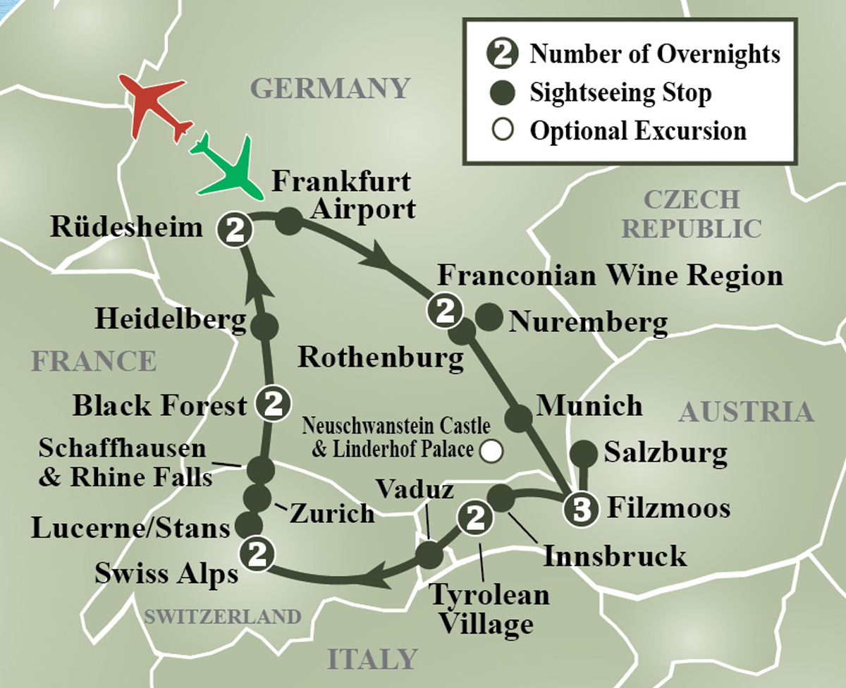 Germany, Austria & Switzerland Tour Itinerary Detail Image Tours