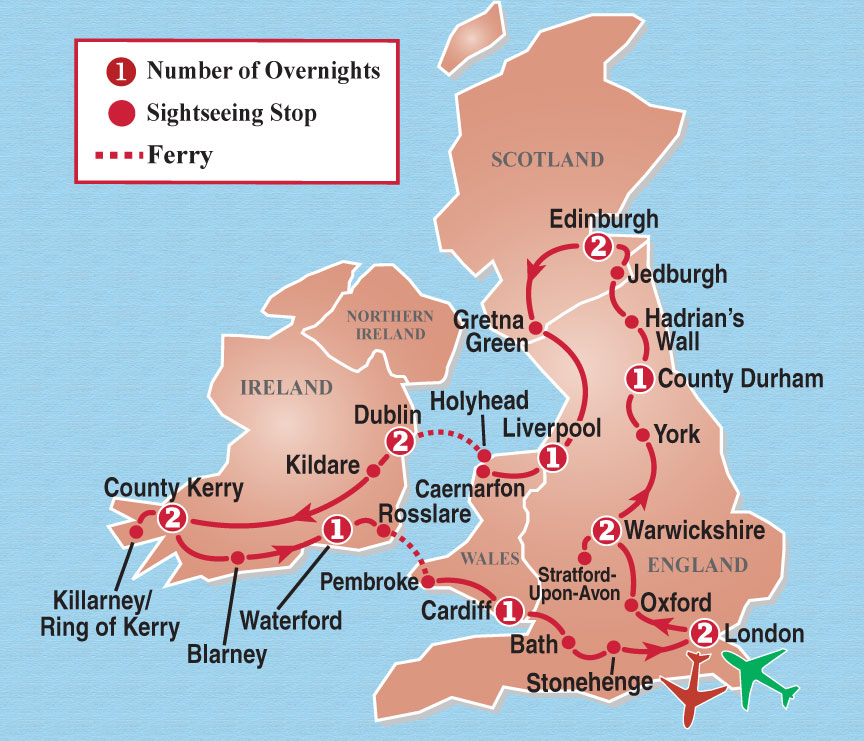 british isles self guided tours